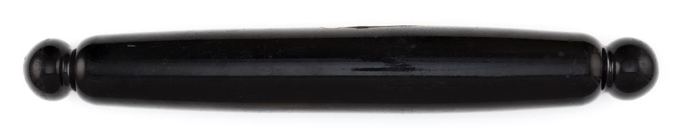 AMBER BLOWN-MOLDED GLASS ROLLING PIN