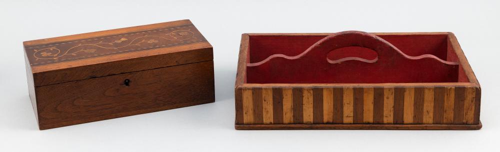 TWO WOODEN OBJECTSTWO WOODEN OBJECTS,