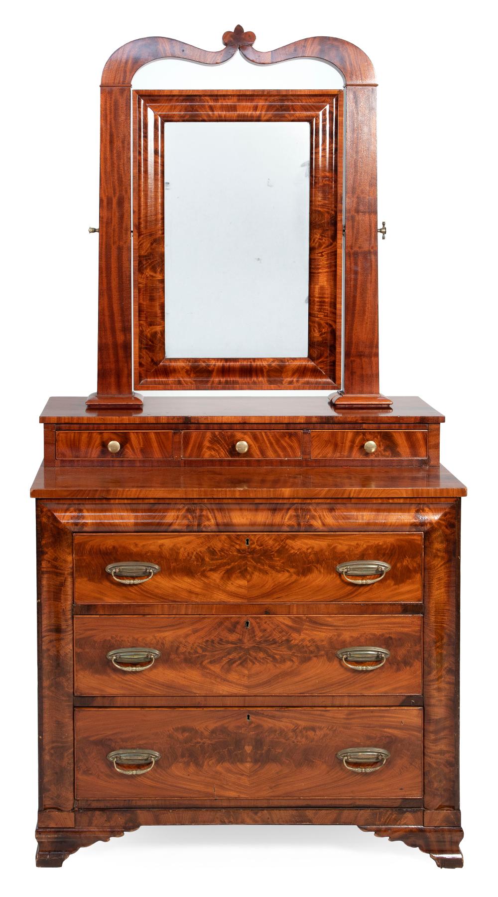 EMPIRE BUREAU WITH MIRROR CIRCA 1835