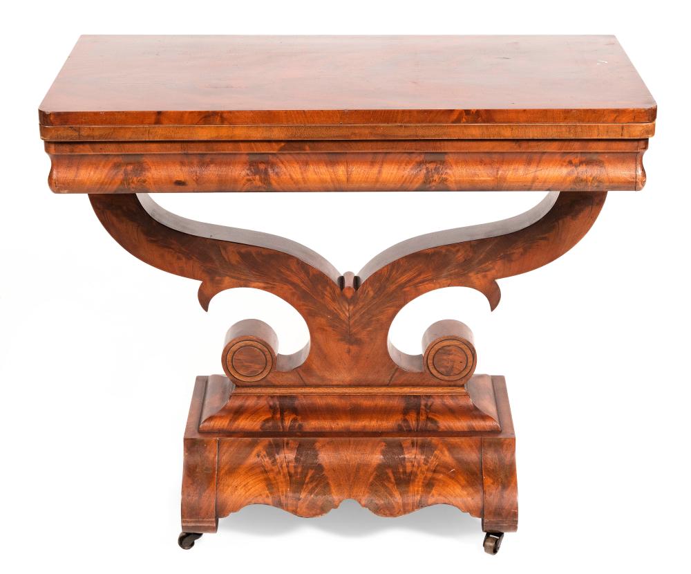 EMPIRE FLY-LEAF CARD TABLE CIRCA