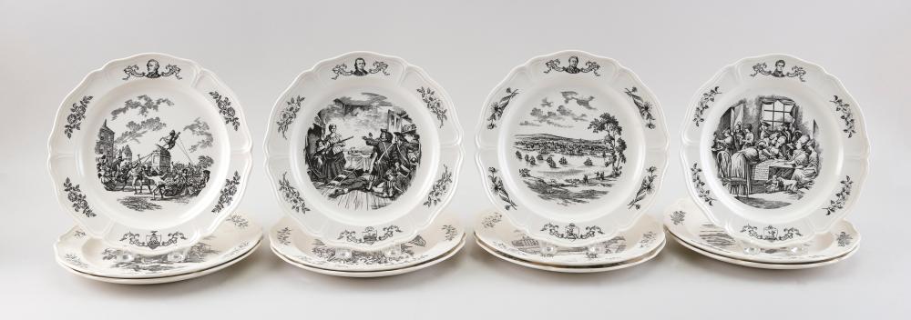 SET OF TWELVE COMMEMORATIVE WEDGWOOD