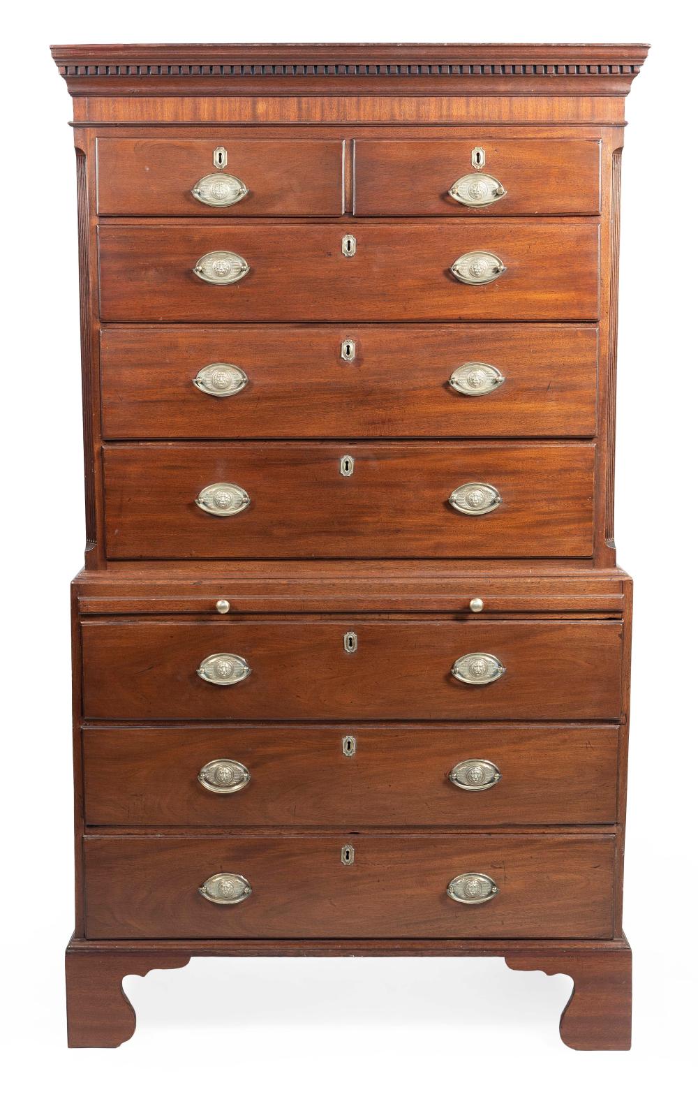 CHIPPENDALE CHEST ON CHEST LATE 34ee0f