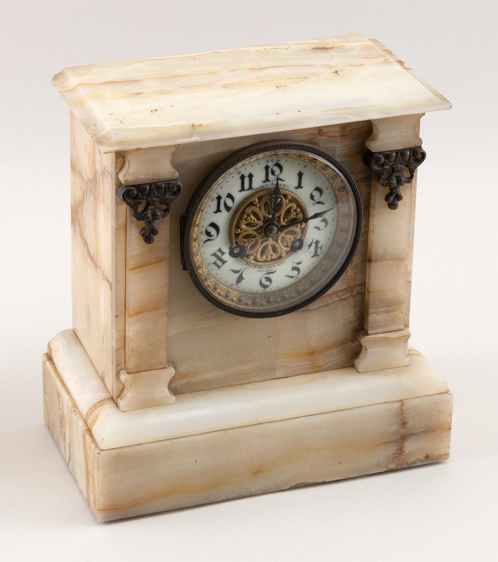 TWO MANTEL CLOCKS LATE 19TH CENTURY