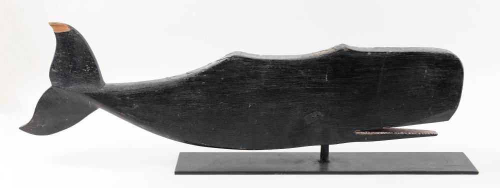 CARVED WOODEN SPERM WHALE SILHOUETTE