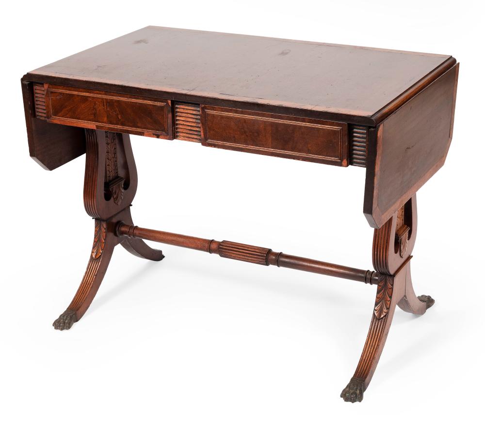 DUNCAN PHYFE STYLE LIBRARY TABLE 34ee61