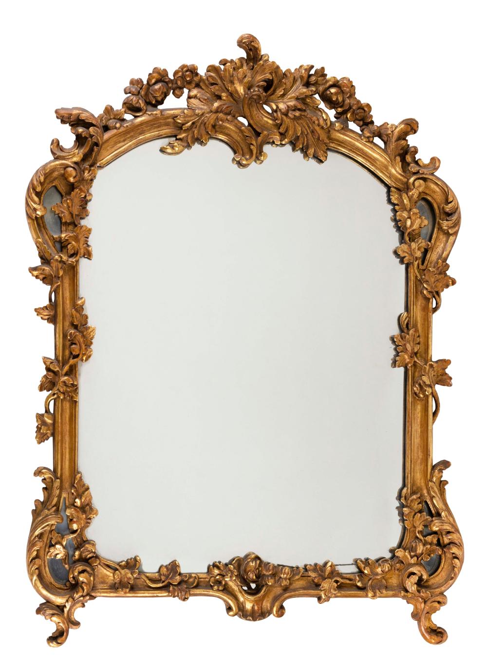 CARVED GILTWOOD MIRROR PROBABLY