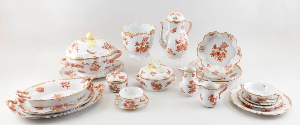 HEREND RUST FORTUNA PORCELAIN 34ee87