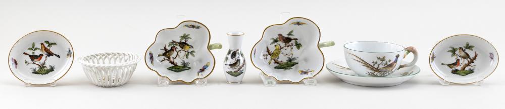 SEVEN SMALL PIECES OF HEREND PORCELAINSEVEN 34ee92