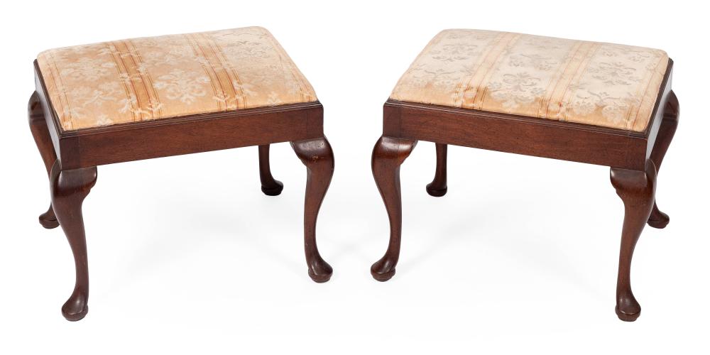 PAIR OF QUEEN ANNE STYLE STOOLS 34efcc