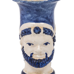 A Blue and White Glazed Pottery