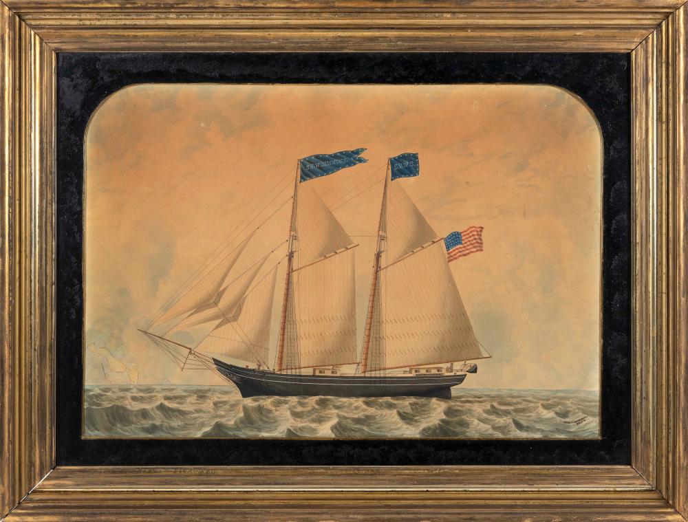 PORTRAIT OF THE TWO-MASTED SCHOONER