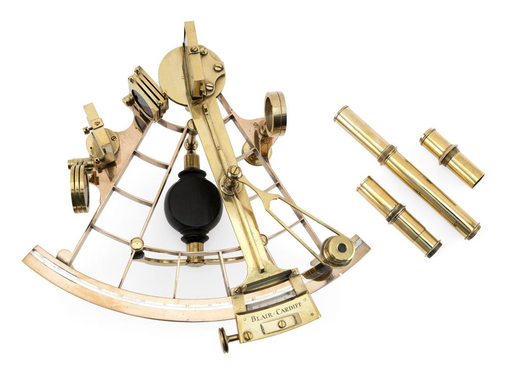 CASED BRASS SEXTANT BY BLAIR OF 34f0e1