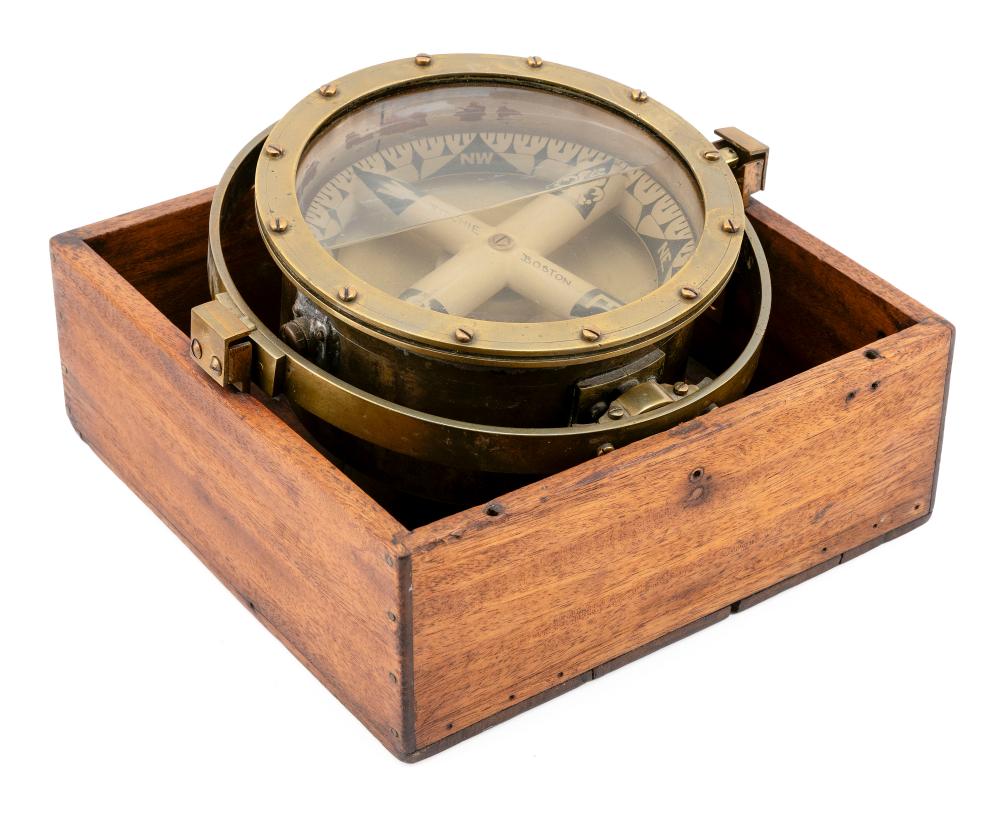 AMERICAN BOXED COMPASS CIRCA 1862 HEIGHT