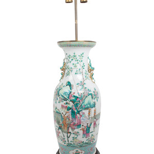 A Large Famille Rose Porcelain Vase