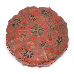 A Chinese Export Lacquer Sweetmeat