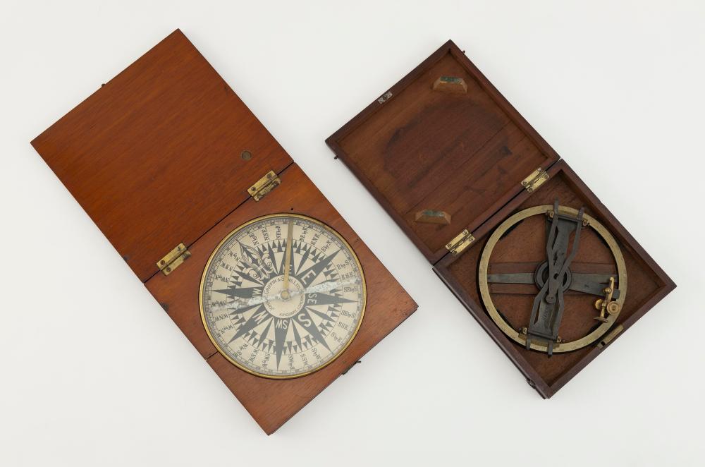 TWO CASED NAVIGATIONAL INSTRUMENTS 34f263