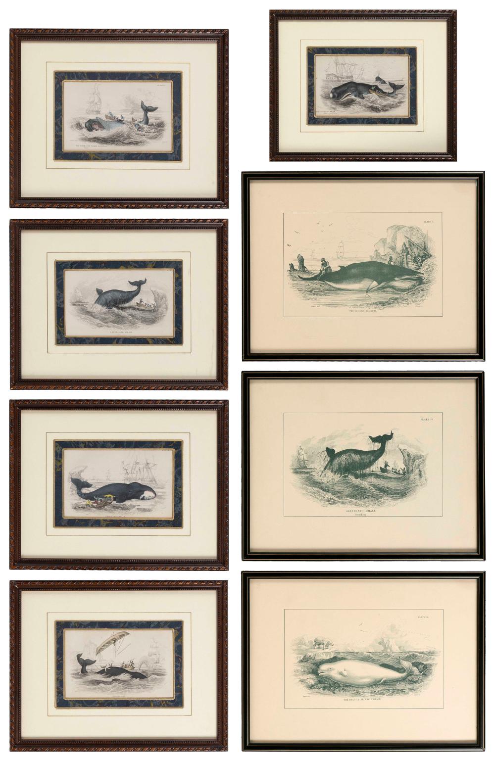 EIGHT WHALING ILLUSTRATIONSEIGHT