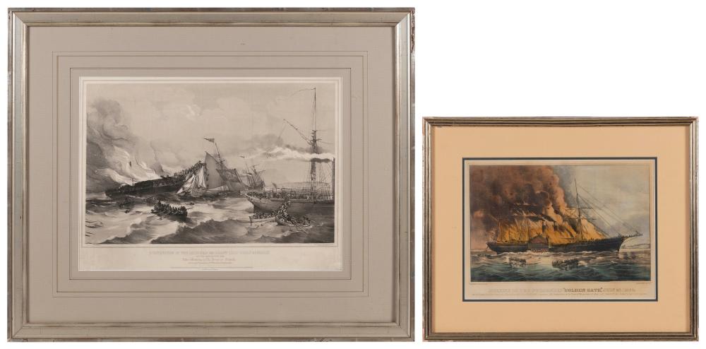 TWO MARITIME PRINTS 19TH CENTURY 34f2a8