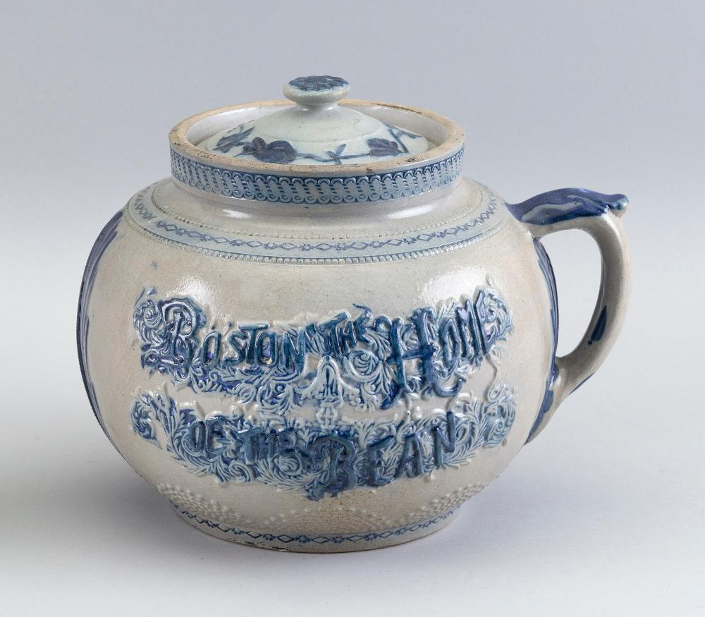 BUNKER HILL SALT GLAZED BEAN POT ATTRIBUTED