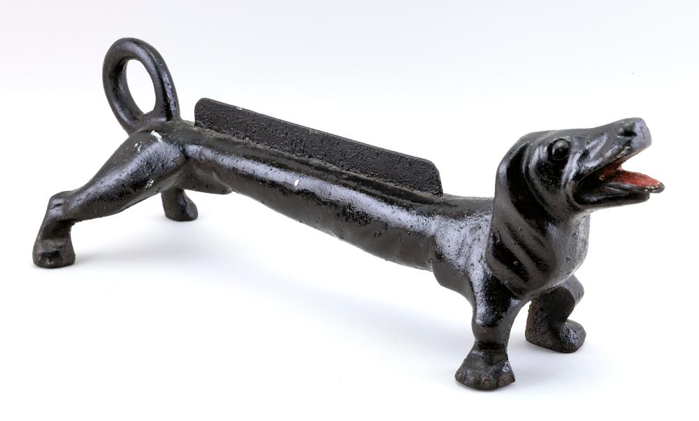 CAST IRON DACHSHUND FORM BOOT SCRAPER 34cbdd