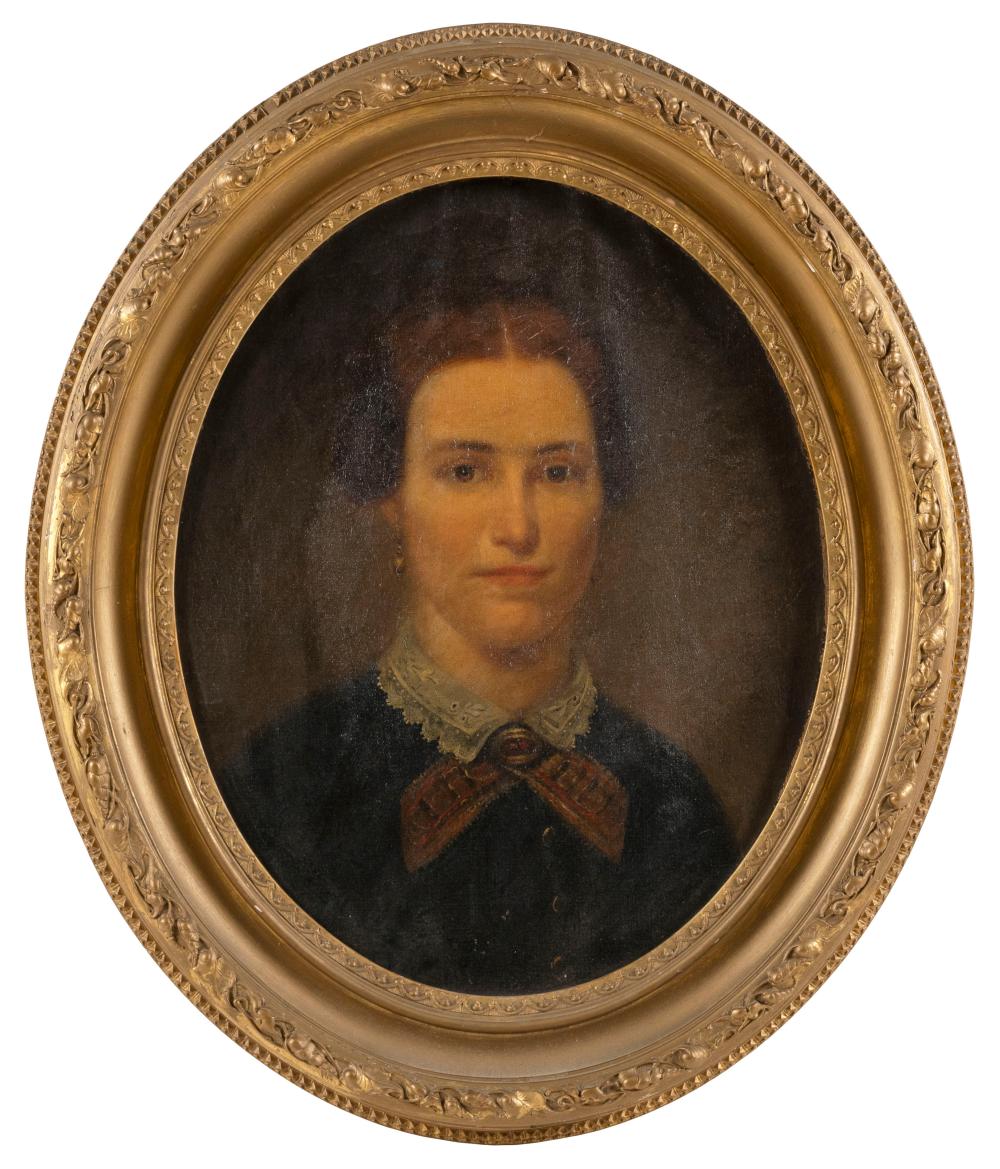 OVAL PORTRAIT OF A WOMAN 19TH CENTURY 34cc00