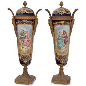 A Pair of S vres Style Gilt Bronze 34cc02