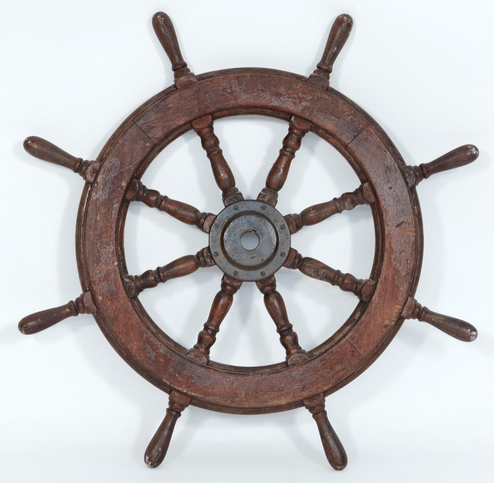 SHIP S WHEEL WITH BRONZE HUB EARLY 34cc1b