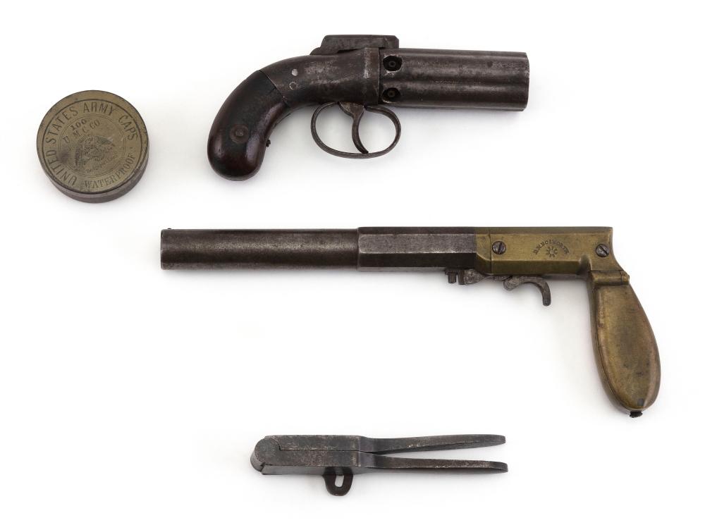 TWO PISTOLS, A BULLET MOLD AND
