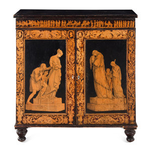 A Neoclassical Style Penwork Cabinet 34cc43