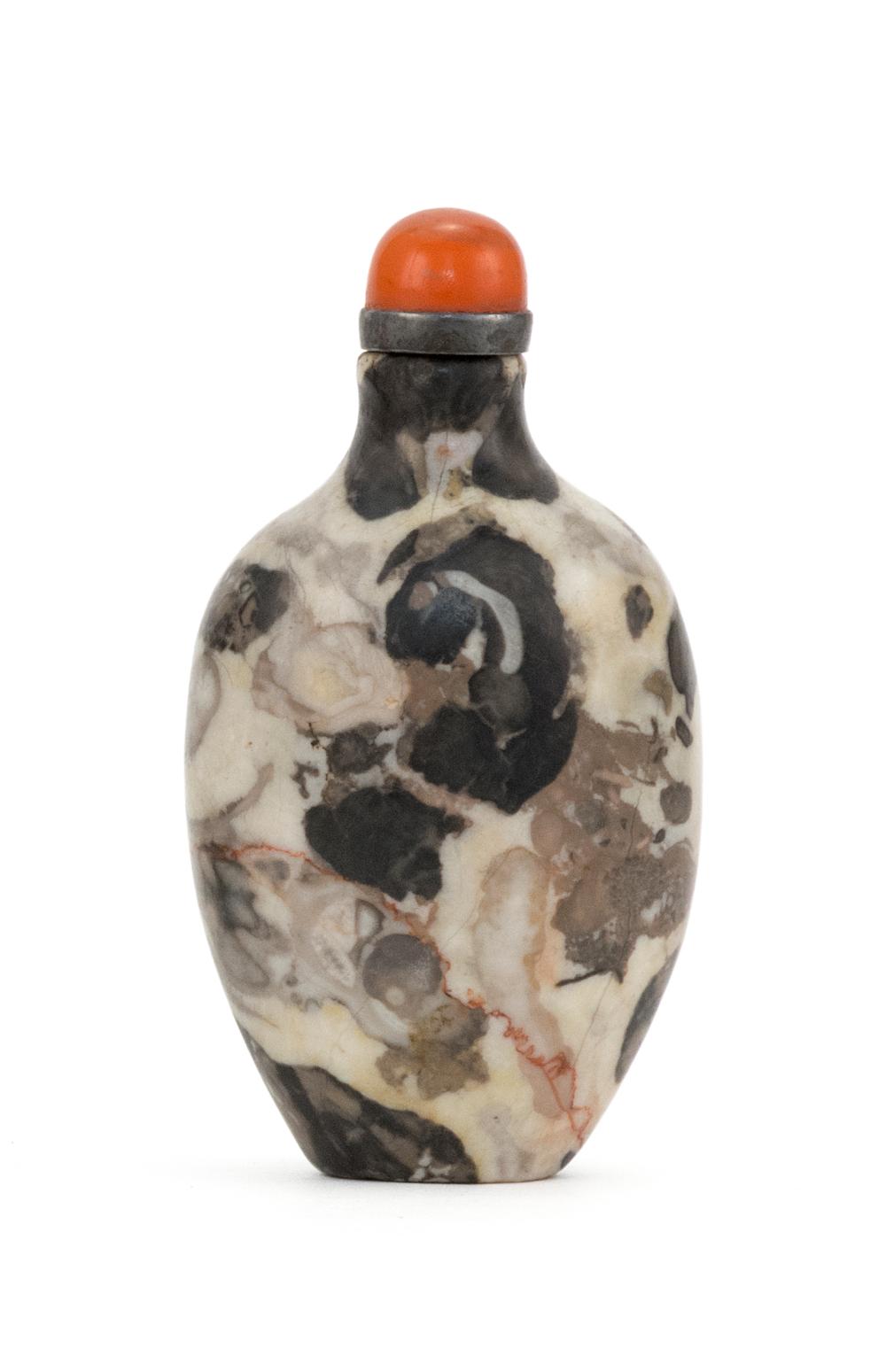 CHINESE PUDDINGSTONE SNUFF BOTTLE