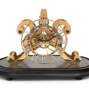 An English Brass Skeleton Clock Emperor 34ccb2