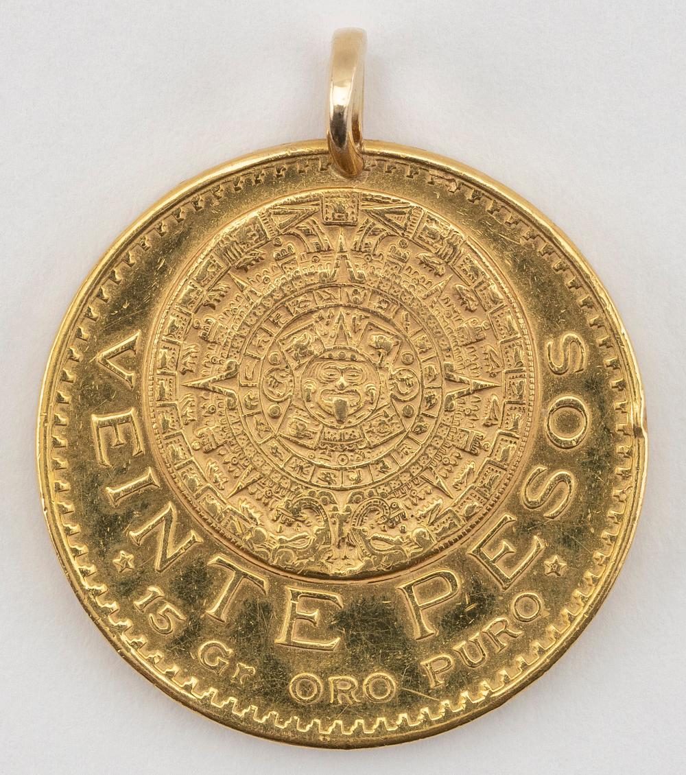 1959 MEXICAN 20 PESO GOLD COIN