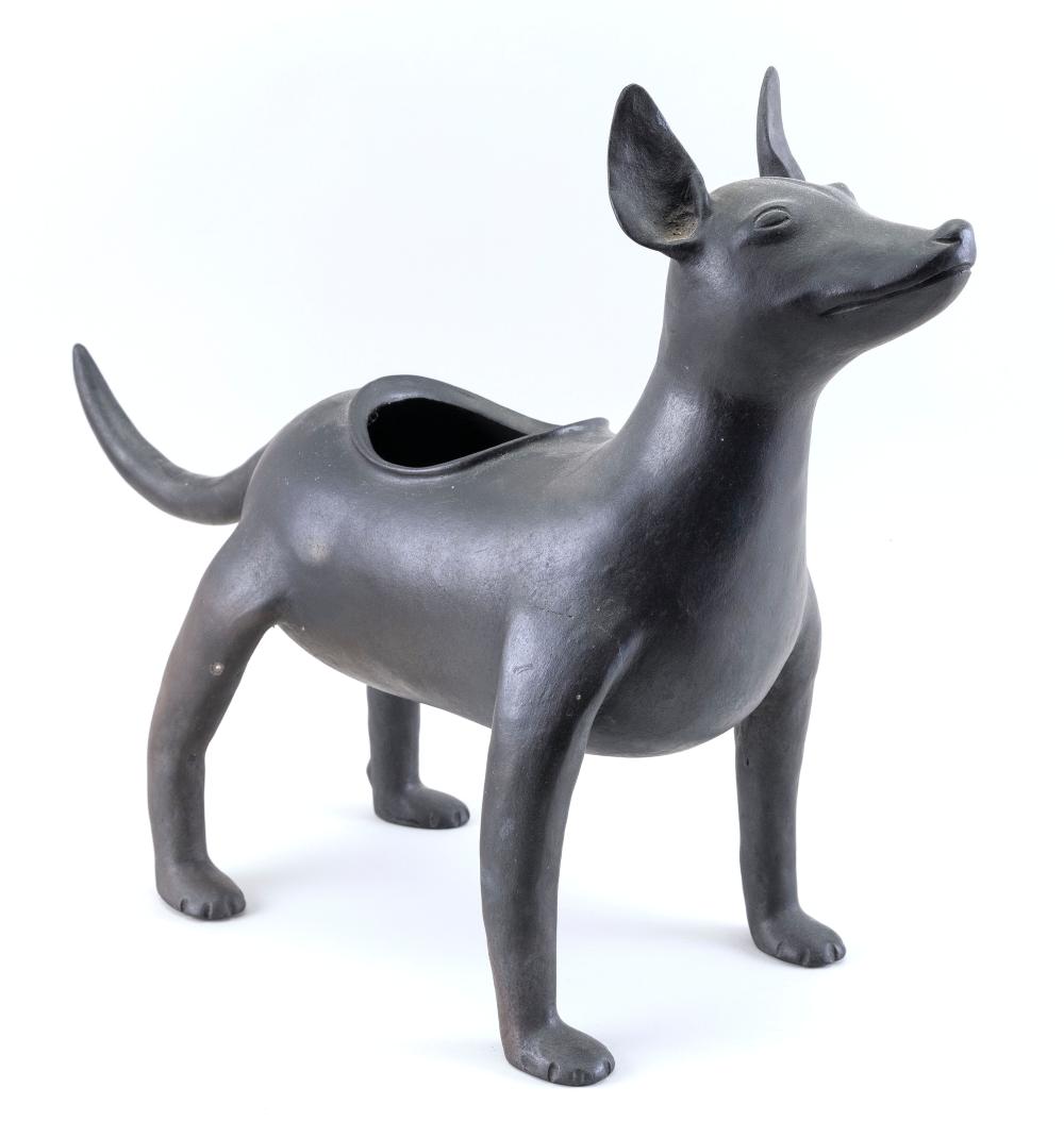 MEXICAN BLACK POTTERY DOG OAXACA,