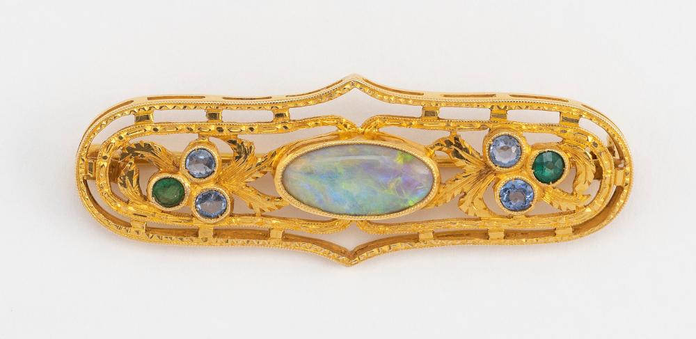 ARTS AND CRAFTS 14KT GOLD OPAL  34ce5c