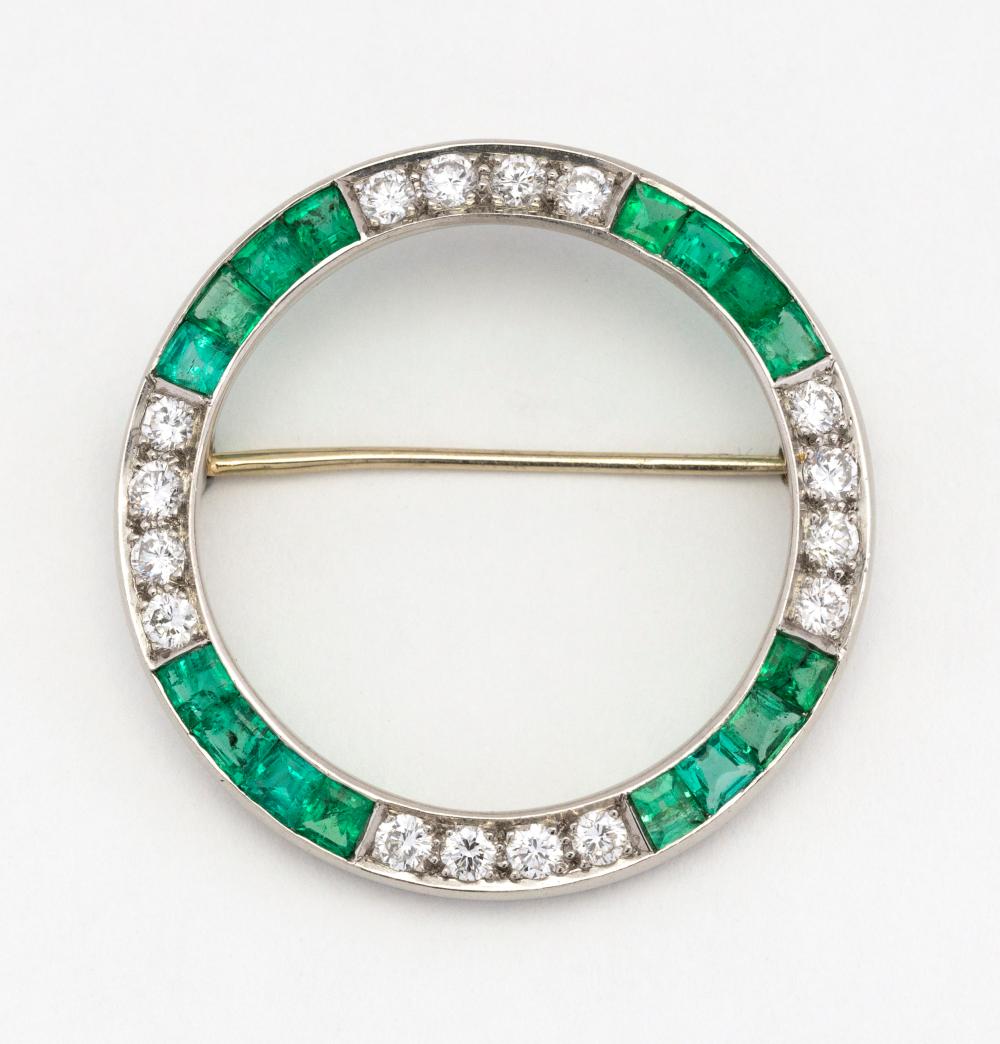 PLATINUM 14KT WHITE GOLD EMERALD 34ce6c