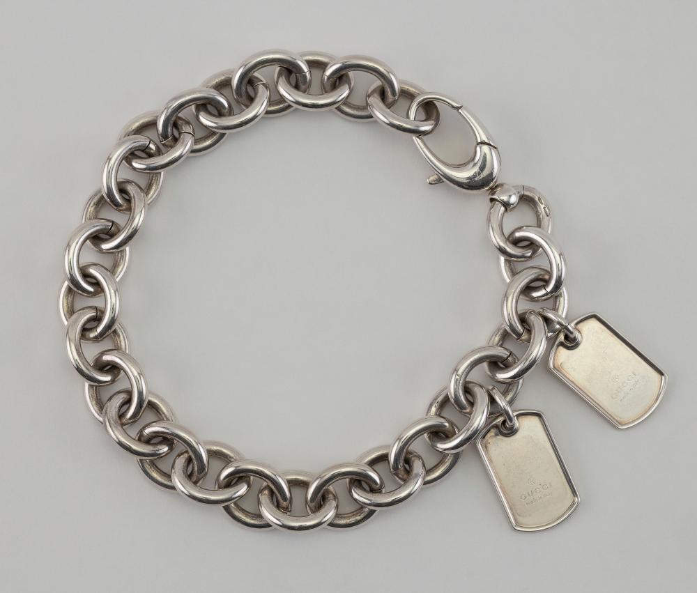 GUCCI SILVER BRACELET ITALY APPROX  34ce81