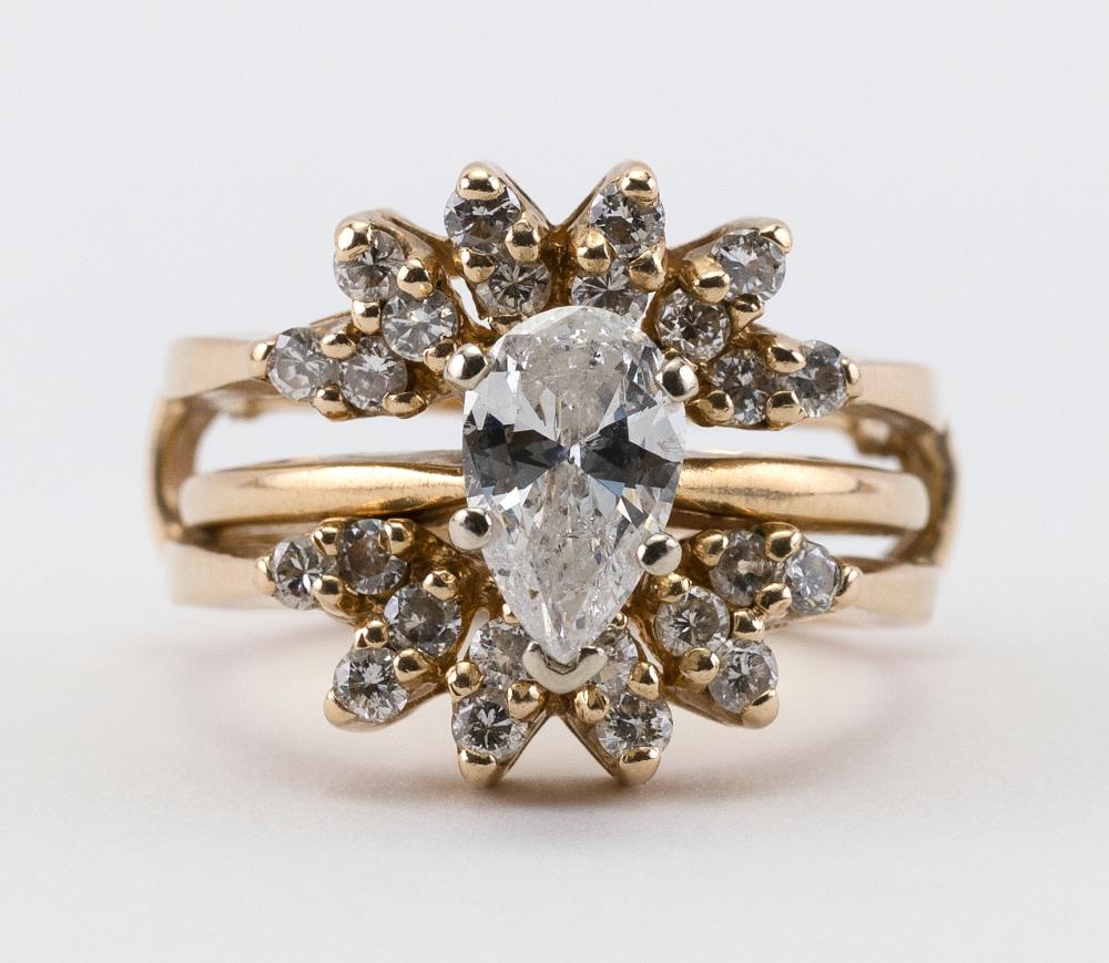 14KT GOLD AND DIAMOND SOLITAIRE 34ced0