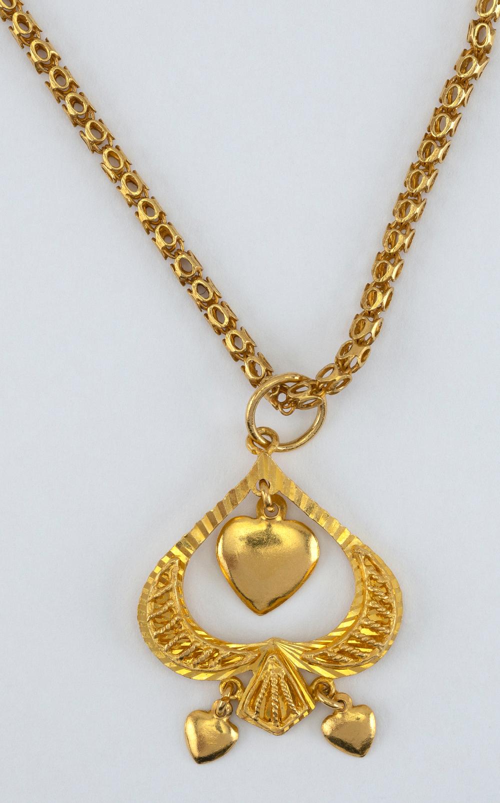 CHINESE 24KT GOLD CHAIN NECKLACE 34ceeb