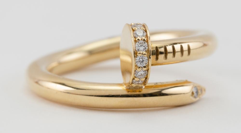 CARTIER-STYLE GOLD AND DIAMOND