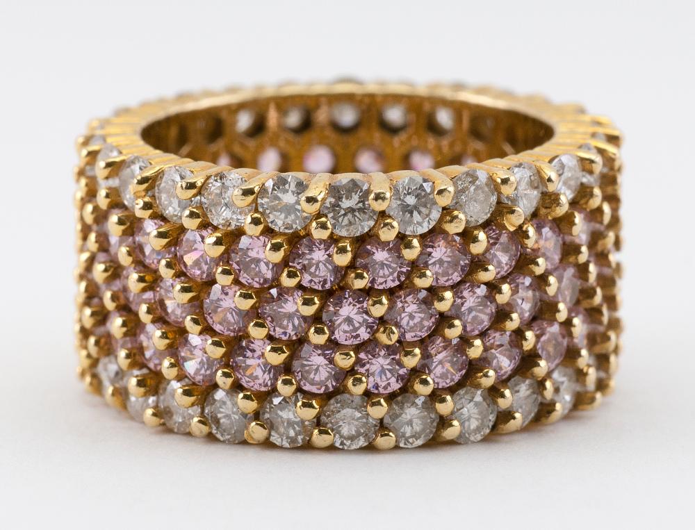 GOLD, PINK SAPPHIRE AND DIAMOND