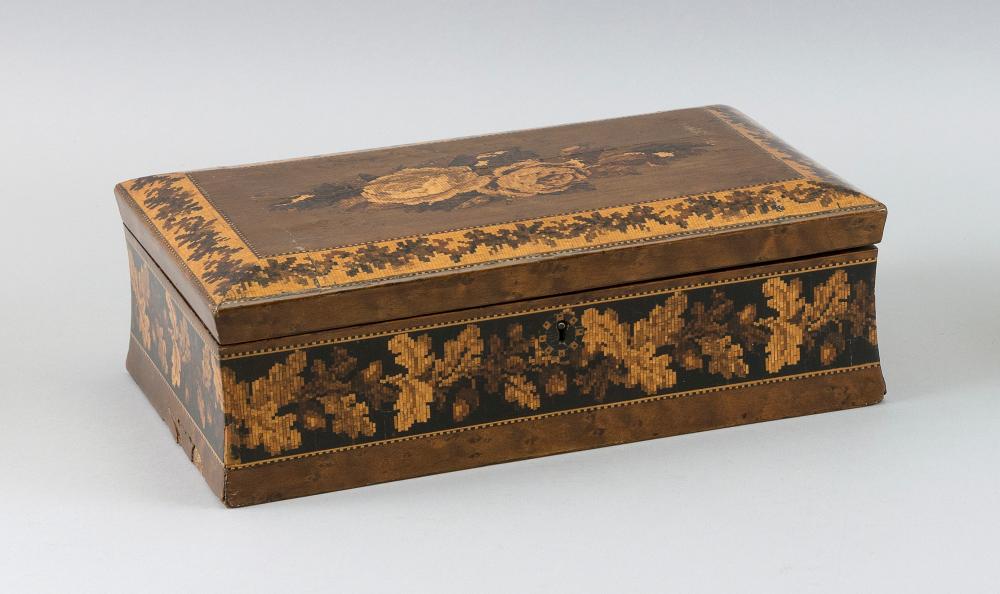 TUNBRIDGE WARE BOX LATE 19TH EARLY 34cfb0