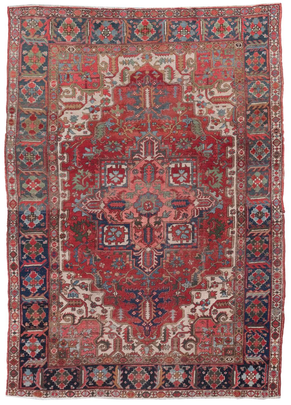 HERIZ RUG: 7'8" X 10'10" CIRCA