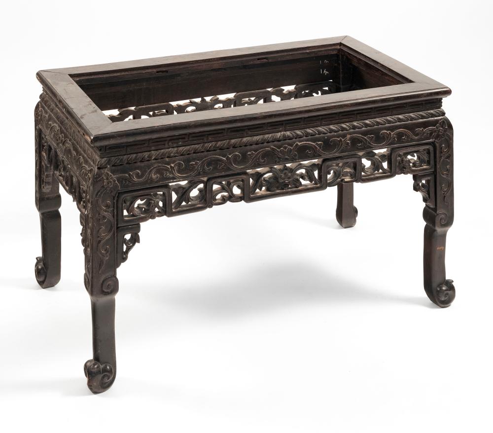 CHINESE BLACKWOOD TABLE 19TH CENTURY