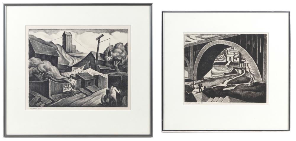 TWO WOOD ENGRAVINGS IN THE MANNER