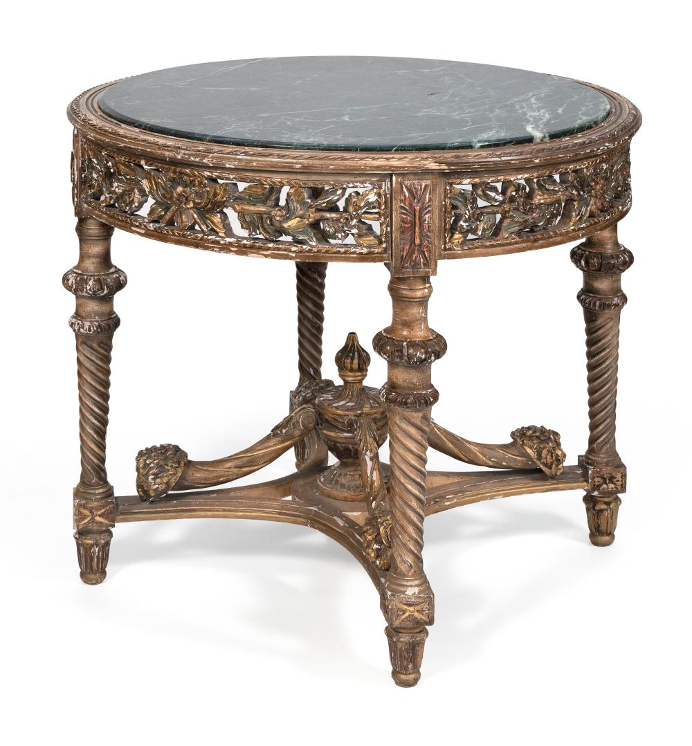 FRENCH GILTWOOD CIRCULAR TABLE 34d092