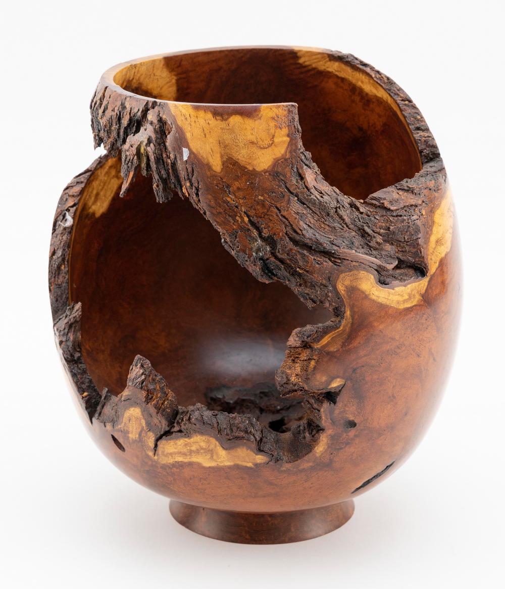 BURLED WOOD VASE CONTEMPORARY HEIGHT