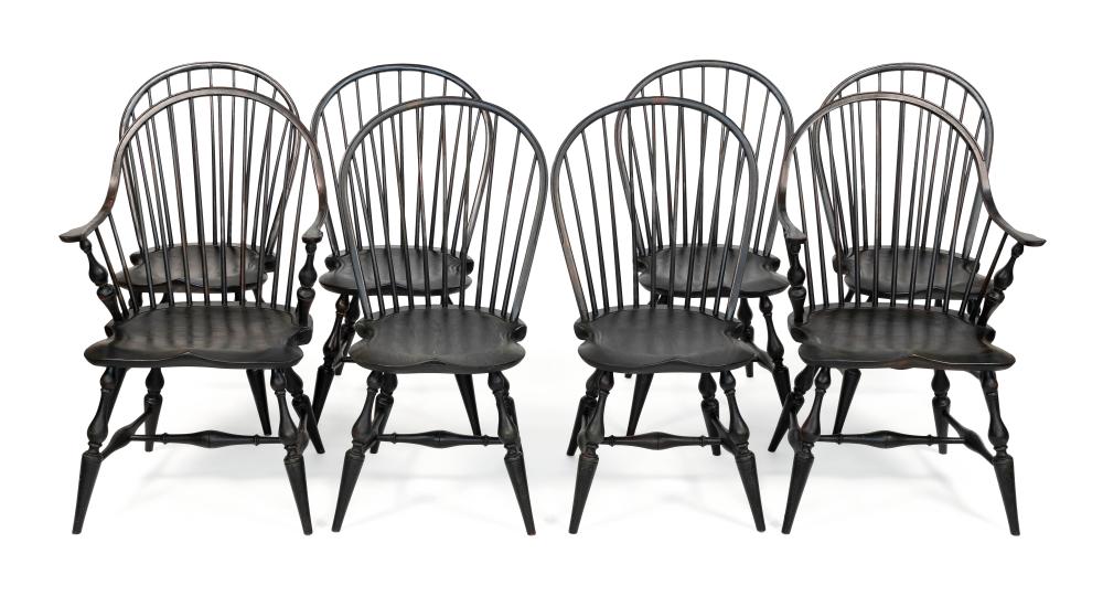 EIGHT REPRODUCTION WINDSOR CHAIRS