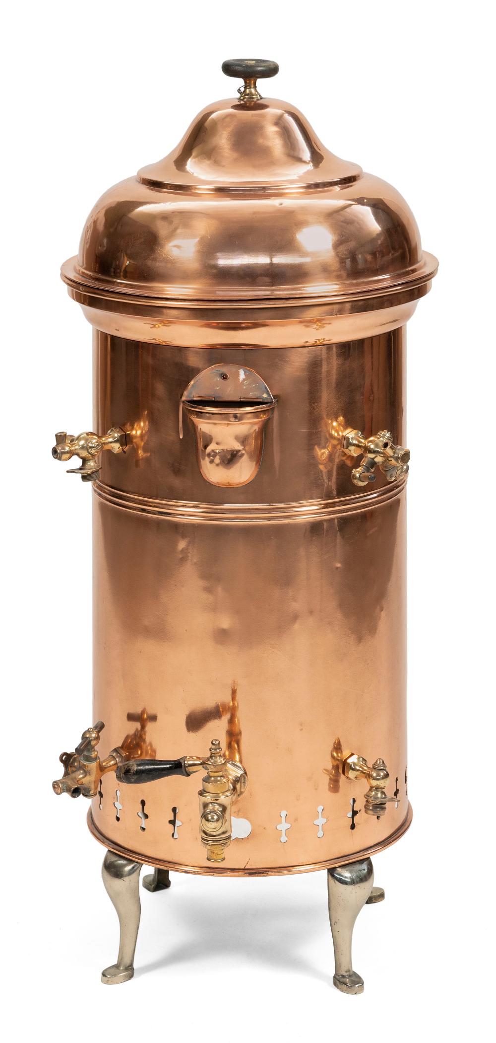 LARGE COPPER COFFEE URN LATE 19TH