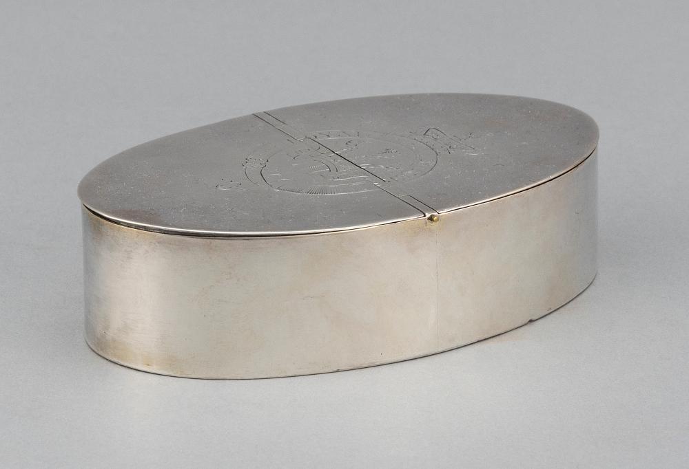 GEORGE III DOUBLE-COMPARTMENT OVAL