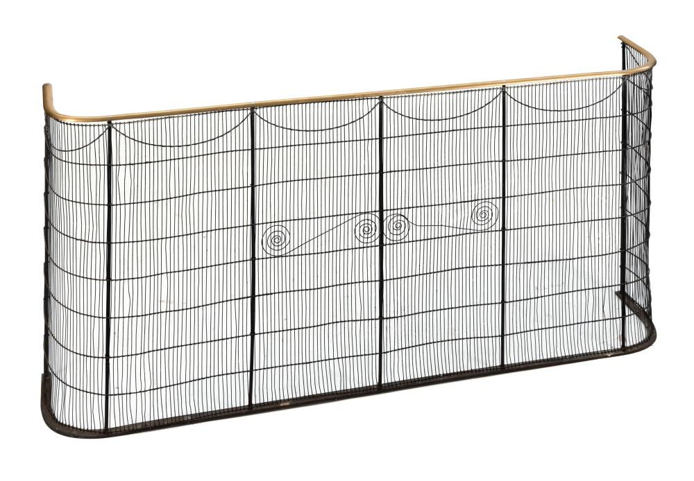 WIRE AND BRASS FIREPLACE SCREEN 34d246